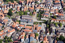 Aerial view of Association and municipal utilities in Herxheim bei Landau in the state Rhineland-Palatinate, Germany