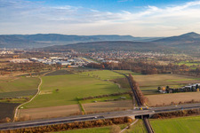 View of the town from the west in Kuppenheim in the state Baden-Wuerttemberg, Germany