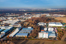 Industrial park Rastatt from the south in the district Rauental in Rastatt in the state Baden-Wuerttemberg, Germany
