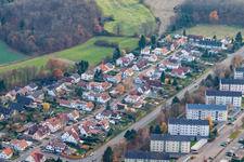 Oblique view of Rastatt in the state Baden-Wuerttemberg, Germany