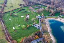 Aerial photograpy of Altrhein Golf Club eV in the district Ottersdorf in Rastatt in the state Baden-Wuerttemberg, Germany