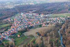 Oblique view of Seltz in the state Bas-Rhin, France