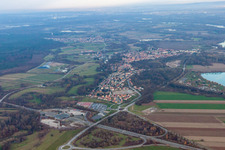 Drone image of Lauterbourg in the state Bas-Rhin, France