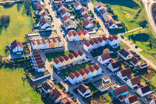 Aerial view of In Buchhhorst in Wörth am Rhein in the state Rhineland-Palatinate, Germany