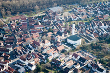 Church building of St. Aegidius in the village of in Woerth am Rhein in the state Rhineland-Palatinate