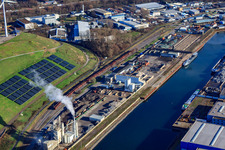 Landfill West (Energieberg) and Waibel Beton Karlsruhe GmbH & Co. KG at Nordbeckenstr in the district Mühlburg in Karlsruhe in the state Baden-Wuerttemberg, Germany
