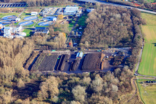 Composting plant Knielingen in the district Knielingen in Karlsruhe in the state Baden-Wuerttemberg, Germany