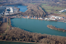 Rhine harbor in the district Maximiliansau in Wörth am Rhein in the state Rhineland-Palatinate, Germany