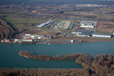 Oberwald industrial area in the district Maximiliansau in Wörth am Rhein in the state Rhineland-Palatinate, Germany