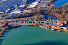 Contargo Worth at the Wörth port in the district Maximiliansau in Wörth am Rhein in the state Rhineland-Palatinate, Germany