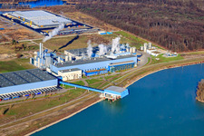 Palm paper mill in the Oberwald industrial area in Wörth am Rhein in the state Rhineland-Palatinate, Germany