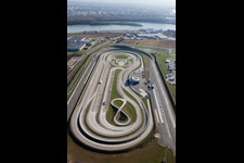 Truck Test track of the Daimler heavy load truck facility in the district Industriegebiet Woerth-Oberwald in Woerth am Rhein in the state Rhineland-Palatinate, Germany