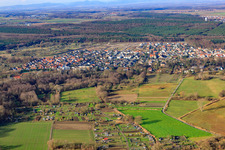 View of the town from the east in Jockgrim in the state Rhineland-Palatinate, Germany