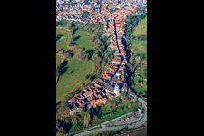Aerial photograpy of Hinterstädtel from the south in Jockgrim in the state Rhineland-Palatinate, Germany