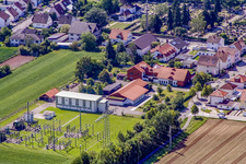 Pfalzwerke Netz substation in Kandel in the state Rhineland-Palatinate, Germany