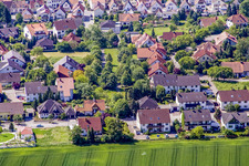 Aerial view of Guttenbergstr in Kandel in the state Rhineland-Palatinate, Germany