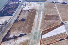 Herrenteich Airfield in Hockenheim in the state Baden-Wuerttemberg, Germany from above