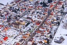 Aerial photograpy of Saarstr in Kandel in the state Rhineland-Palatinate, Germany