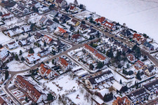 Castle Ring in winter with snow in Kandel in the state Rhineland-Palatinate, Germany