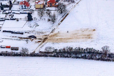 Short toboggan run on Galgenberg in winter when there is snow in Kandel in the state Rhineland-Palatinate, Germany