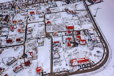 Oblique view of On the high trail in winter when there is snow in Kandel in the state Rhineland-Palatinate, Germany