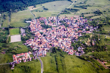 From the north in the district Büchelberg in Wörth am Rhein in the state Rhineland-Palatinate, Germany