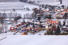 Mühlweg in the snow in Dierbach in the state Rhineland-Palatinate, Germany