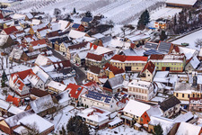Haingasse x Hauptstraße in snow in Dierbach in the state Rhineland-Palatinate, Germany