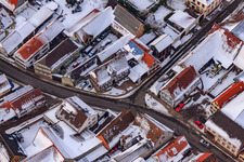 Night watchman's house in snow in Winden in the state Rhineland-Palatinate, Germany