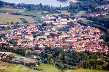Drone image of Lauterbourg in the state Bas-Rhin, France
