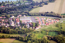 Aerial view of Lauterbourg in the state Bas-Rhin, France