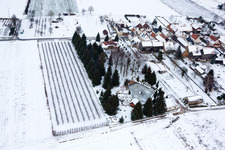 Aerial photograpy of Ornamental garden in Erlenbach bei Kandel in the state Rhineland-Palatinate, Germany