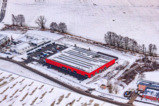 Bienwald Fitness World in the snow in the district Minderslachen in Kandel in the state Rhineland-Palatinate, Germany