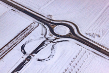 The new access road at the roundabout to the Horst industrial estate in the district Minderslachen in Kandel in the state Rhineland-Palatinate, Germany