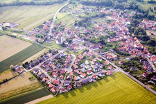 Aerial photograpy of Scheibenhardt in Scheibenhard in the state Bas-Rhin, France