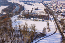 Sports field in Neupotz in the state Rhineland-Palatinate, Germany