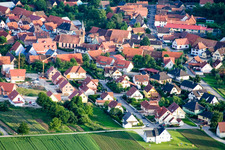Aerial view of Schaffhausen pres Seltz in Schaffhouse-près-Seltz in the state Bas-Rhin, France