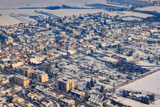 East from southwest in winter with snow in Kandel in the state Rhineland-Palatinate, Germany