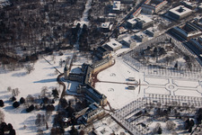 Lock in the district Innenstadt-West in Karlsruhe in the state Baden-Wuerttemberg, Germany out of the air