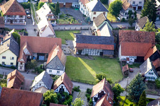 Forstfeld in the state Bas-Rhin, France from above