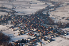 In winter in the district Heuchelheim in Heuchelheim-Klingen in the state Rhineland-Palatinate, Germany