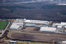 Industrial Area West II, DHL in Bruchsal in the state Baden-Wuerttemberg, Germany