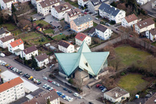 Church building in the village of in Bruchsal in the state Baden-Wurttemberg