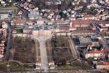 Aerial photograpy of Lock in Bruchsal in the state Baden-Wuerttemberg, Germany