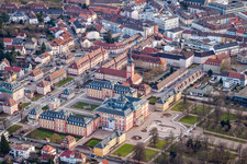 Castle from the northwest in Bruchsal in the state Baden-Wuerttemberg, Germany