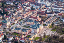 Oblique view of Lock in Bruchsal in the state Baden-Wuerttemberg, Germany