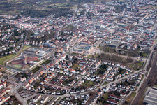 From the northwest in Bruchsal in the state Baden-Wuerttemberg, Germany