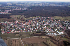 Malsch in the state Baden-Wuerttemberg, Germany viewn from the air
