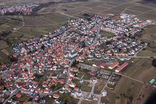 Drone recording of Malsch in the state Baden-Wuerttemberg, Germany