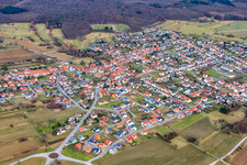 District from the west in the district Rettigheim in Mühlhausen in the state Baden-Wuerttemberg, Germany